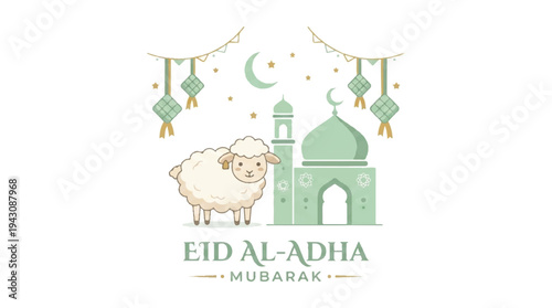 Eid al-Adha sheep illustration
