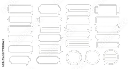 Collection of decorative frames and borders for design elements.