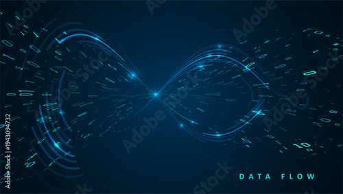 Wallpaper Mural Abstract big data visualization. Big data code representation. Graphic concept for your design Torontodigital.ca