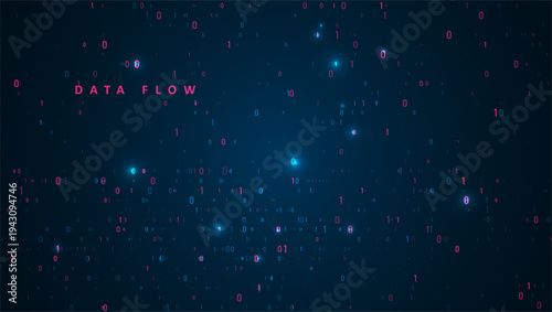 Wallpaper Mural Abstract big data visualization. Big data code representation. Graphic concept for your design Torontodigital.ca