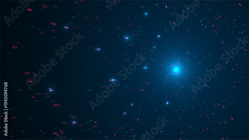 Wallpaper Mural Abstract big data visualization. Big data code representation. Graphic concept for your design Torontodigital.ca