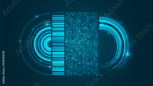 Wallpaper Mural Abstract infographics visualization. Big data code representation. Futuristic network or business analytics. Graphic concept for your Torontodigital.ca