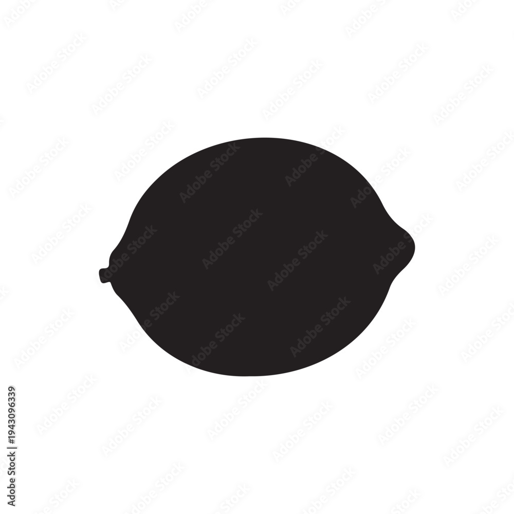 Fototapeta premium Lemon silhouette woman head icon vector flat design.