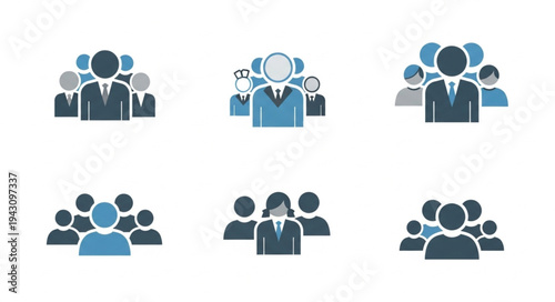 Diverse Teamwork - Business Professionals and Group Dynamics in Vector Graphics.