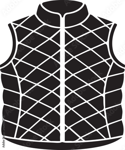 Quilted Outdoor Winter Vest Silhouettes