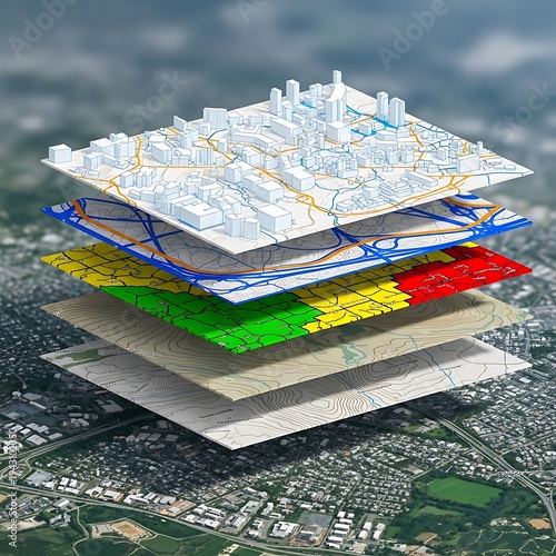 Dynamic Digital Map Layers Representing Geographic Information Systems for Urban Development, Data Analysis, and Modern City Planning