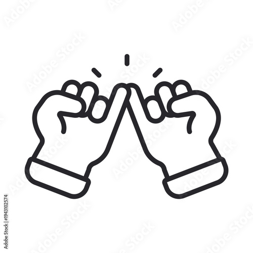 promise icons outline and Flat Style,transparent background