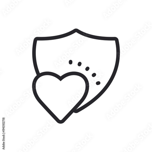 trust icons outline and Flat Style,transparent background