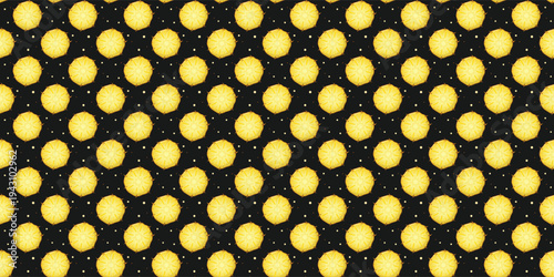 Pineapple seamless pattern for tropical backgrounds and fresh kitchen decor