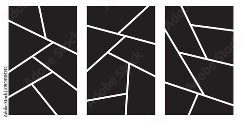 Set of collage grid manga comic book template. Blank page frame for comic book, photo collage, poster, flyer. Collection of anime comic book templates.