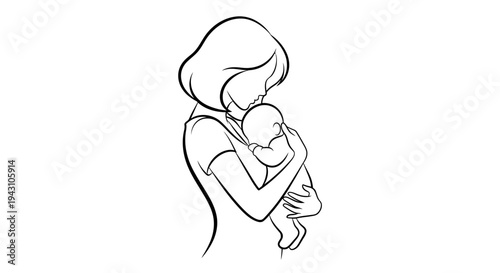 Woman holding baby in her arms 1.