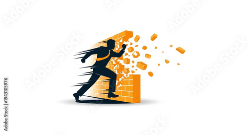 Man Running with Money Bursting.