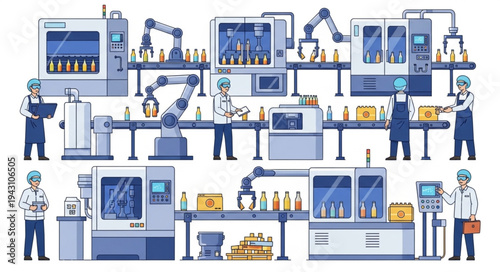 Manufacturing Process in Industrial Facility.