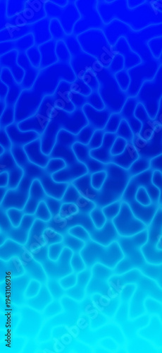 Abstract blue and cyan wavy pattern resembling water surface or liquid, with glowing neon lines creating a dynamic and energetic visual effect