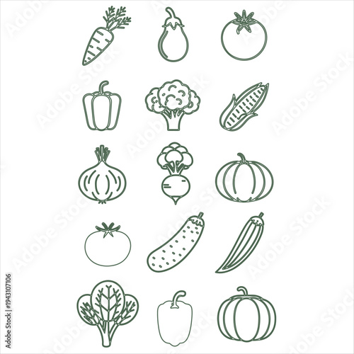 Vegetable Organic Food Outline Icon