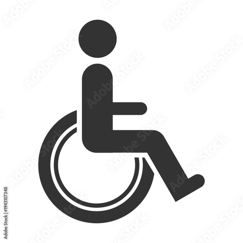 Handicap accessible wheelchair symbol icon disability sign vector.