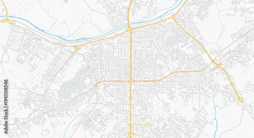 Detailed City Map Depicting Urban Planning and Infrastructure.