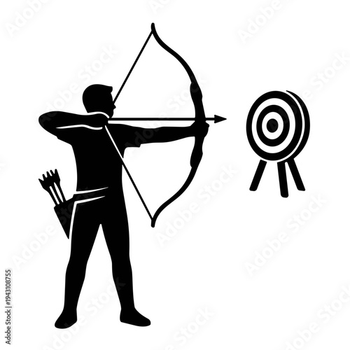 archer silhouette vector illustration