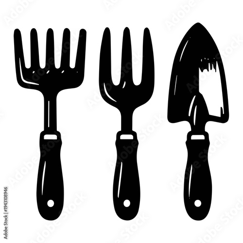 icon illustration gardening equipment vector