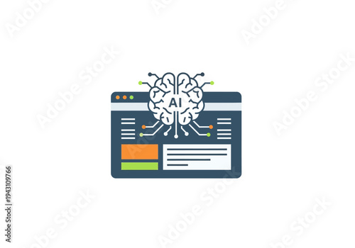 Artificial Intelligence AI Brain Computer Interface.