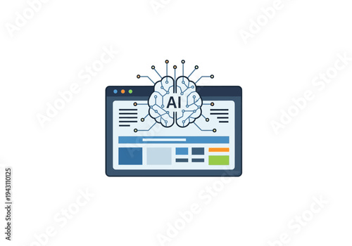 Artificial Intelligence AI Brain Computer Interface.