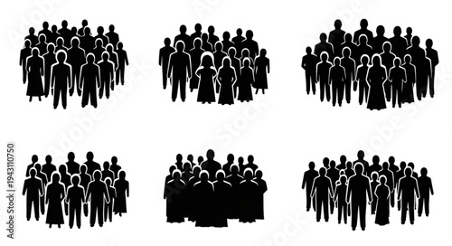 Silhouetted Crowds - A Collection of People in Shadow.