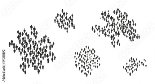 Crowd Clusters - A Visual Representation of Group Dynamics and Social Interaction.