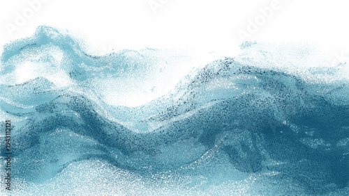 Vector abstract depiction of ocean waves in shades of blue, evoking a sense of tranquility. capturing the fluidity and dynamic energy.
