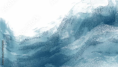 Vector a stylized depiction of azure waves, evoking the dynamic energy of oceanic motion. the piece captures the essence of the ocean's vastness and power
