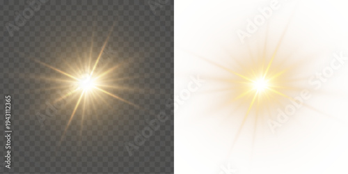 Vector transparent sunlight special lens flash light effect.front sun lens flash. Vector blur in the light of radiance. Element of decor.	
