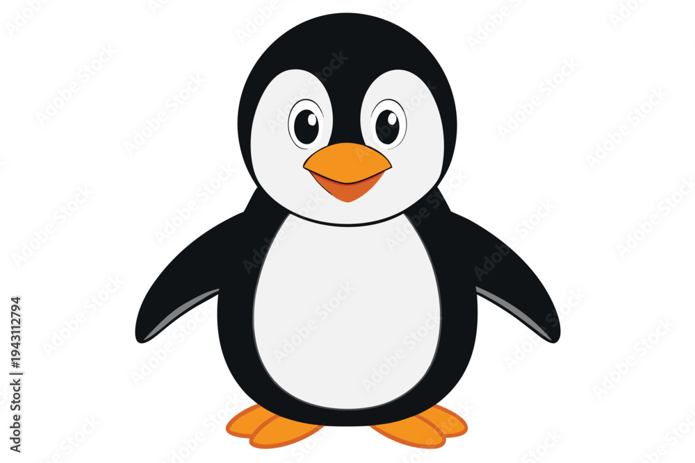 Obraz premium peppy penguin on white