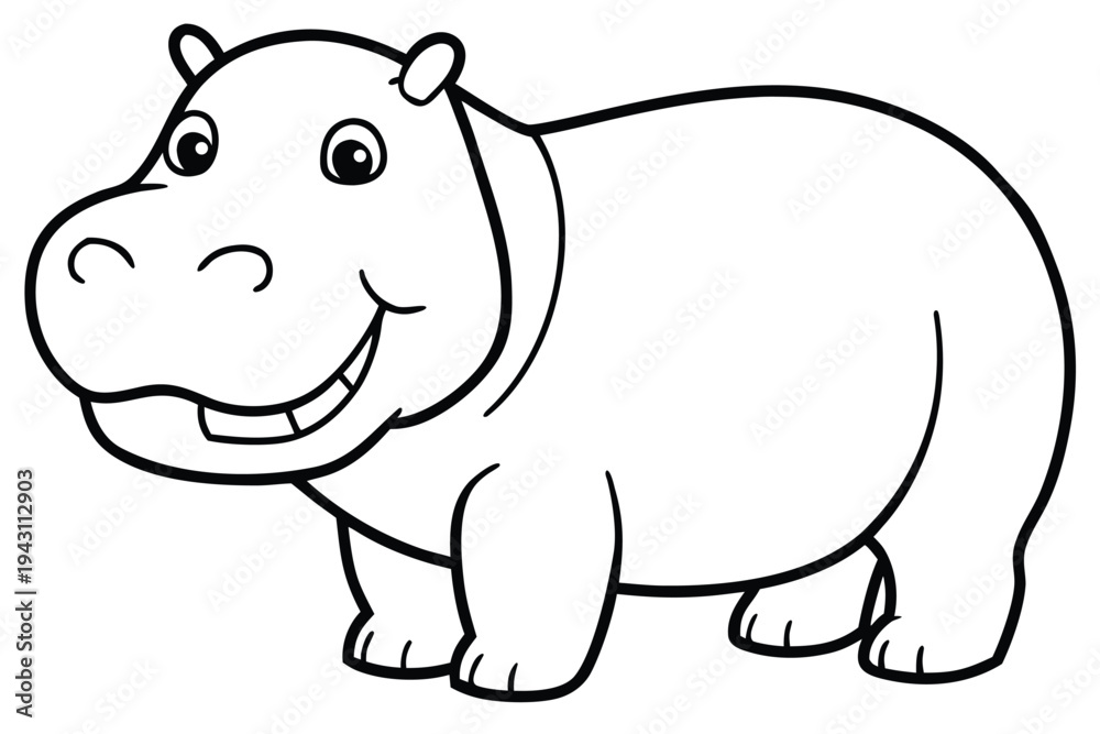 Obraz premium happy hippo