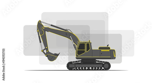 Modern Excavator Machine Construction Vehicle Power Equipment