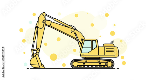 Modern Excavator Machine For Construction And Heavy Duty Work