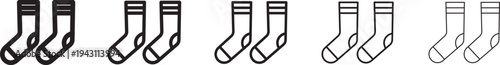 Socks icons big set. socks icon Logo art vector in outline