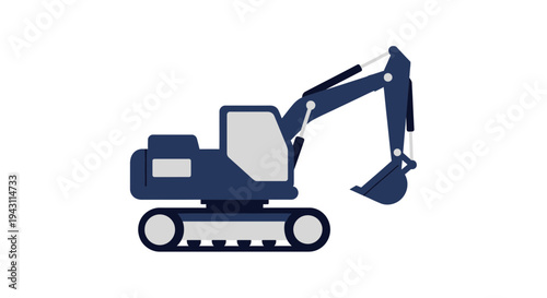 Modern Excavator Machine Vehicle Construction Equipment Icon