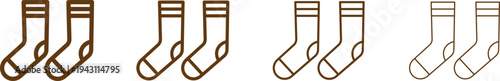 Socks icons big set. socks icon Logo art vector in outline