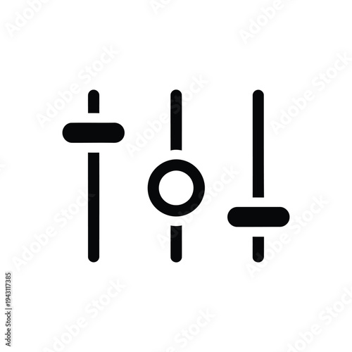 Minimal abstract slider controls graphic with vertical faders.