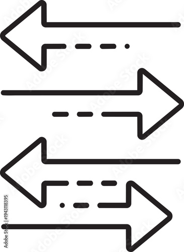Transaction arrows showing left and right exchange process for digital crypto currency transfer and financial operation