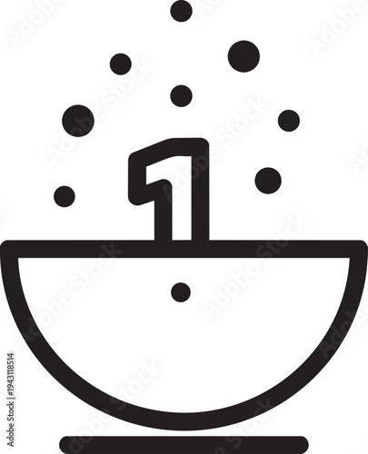 Crypto currency mining concept showing digital coin creation inside specialized virtual hardware system thin line icon