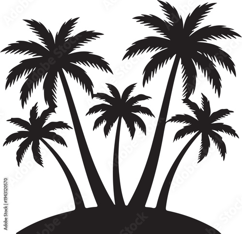 silhouette of palm trees