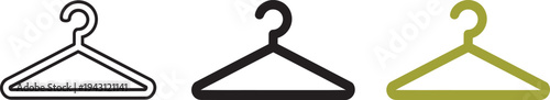 Clothes Hanger Vector Icon Set