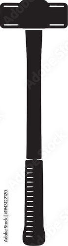 Sledge Hammer Solid Black Silhouette