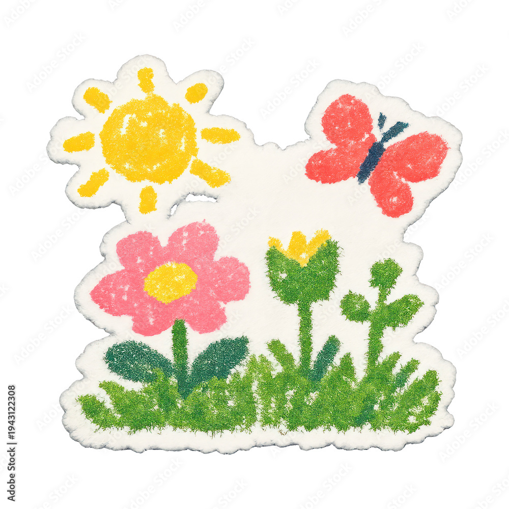 Naklejka premium PNG Colorful playful nature illustration