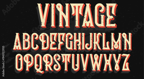 Vintage Decorative Alphabet Letters Display.