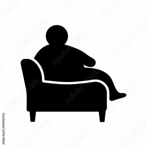 Silhouette of a person reclining on a sofa, symbolizing relaxation and leisure