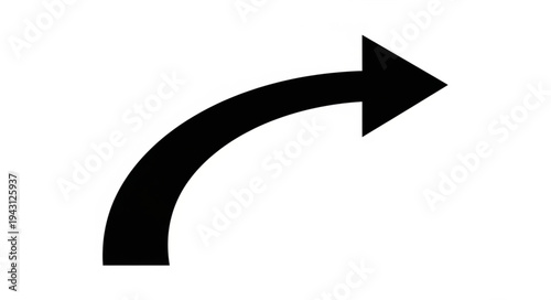 Curved Arrow Pointing Right - A Simple Directional Graphic.