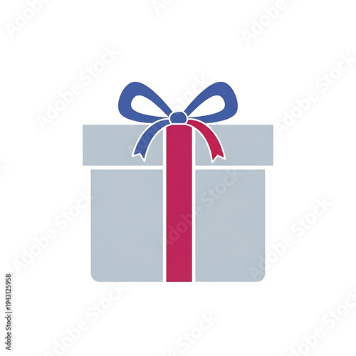 Gift Box with Ribbon and Bow.