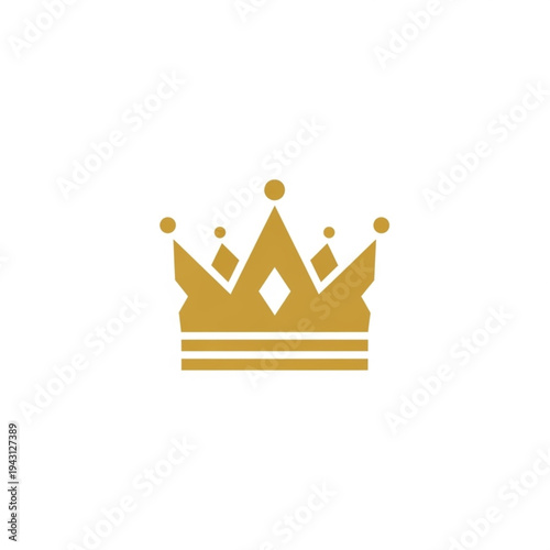 Golden Crown Icon Symbol Royalty.