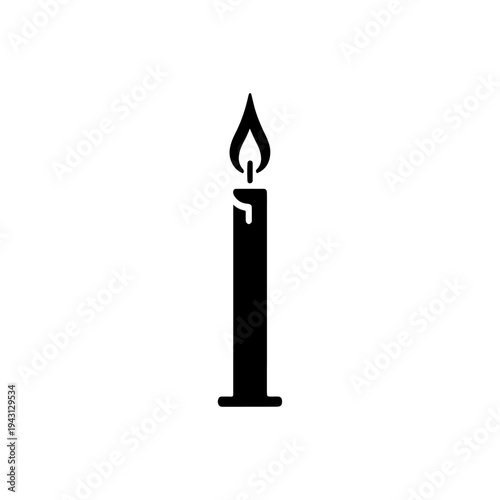 Bold Single Fill Silhouette – Christian Church Processional Candle